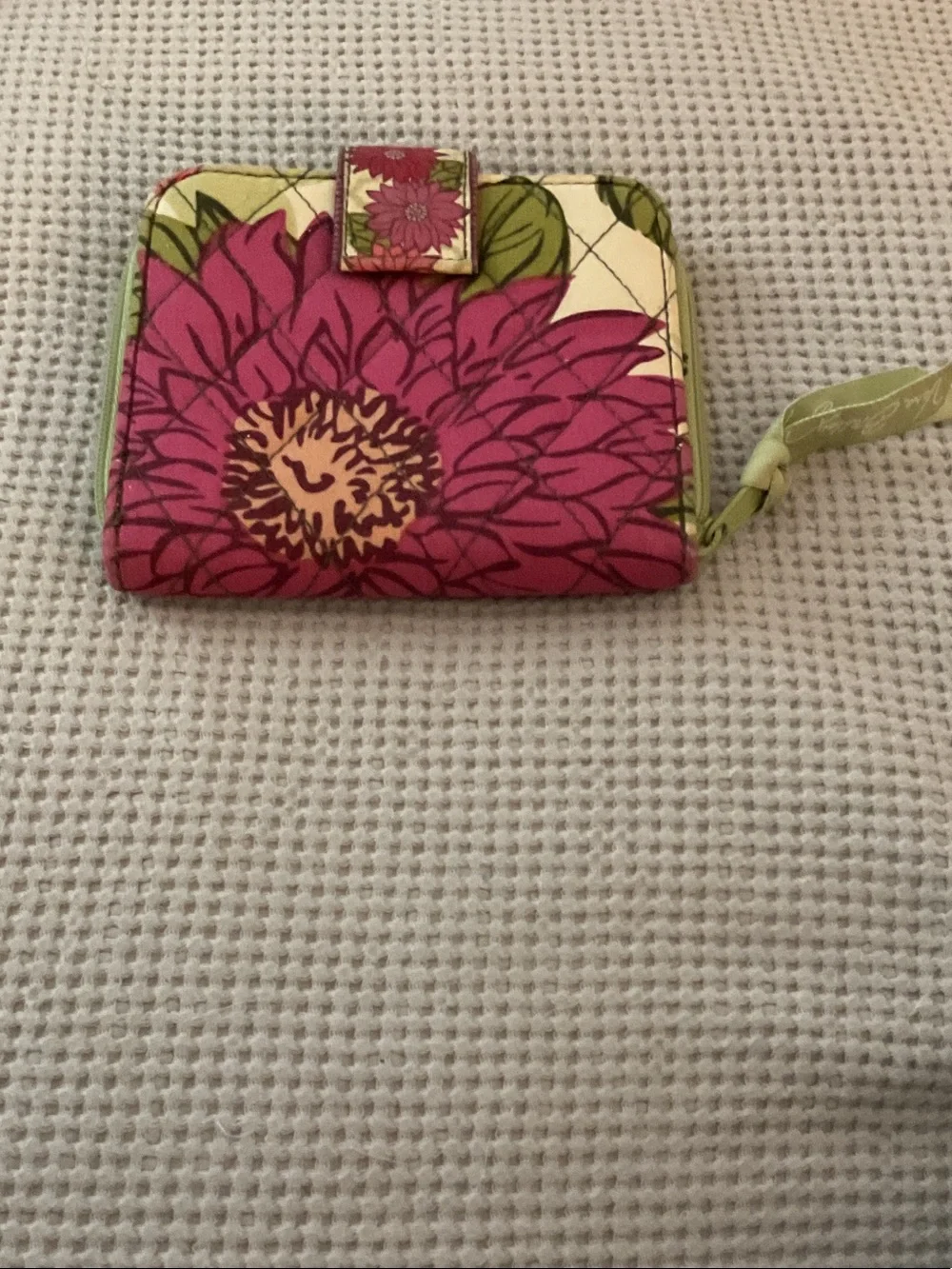 Vera Bradley Pink Floral Wristlet Card Holder